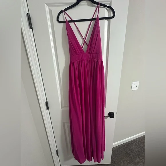 Pink Lily It All Begins With Love Magenta Maxi Dress - Picture 3 of 6